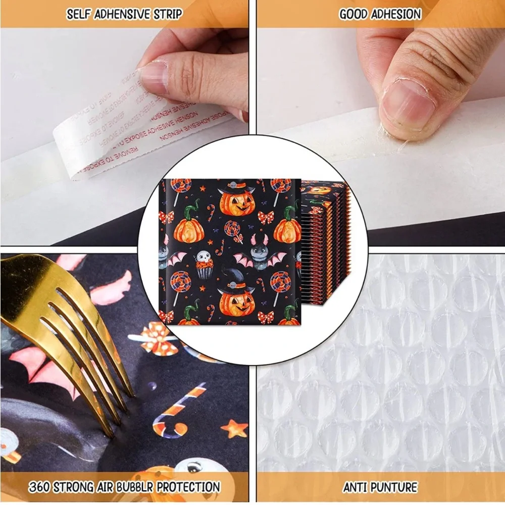 8 Count Halloween Bubble Mailers 8.3” X 9.3” PRICE IS FIRM - Picture 3 of 7
